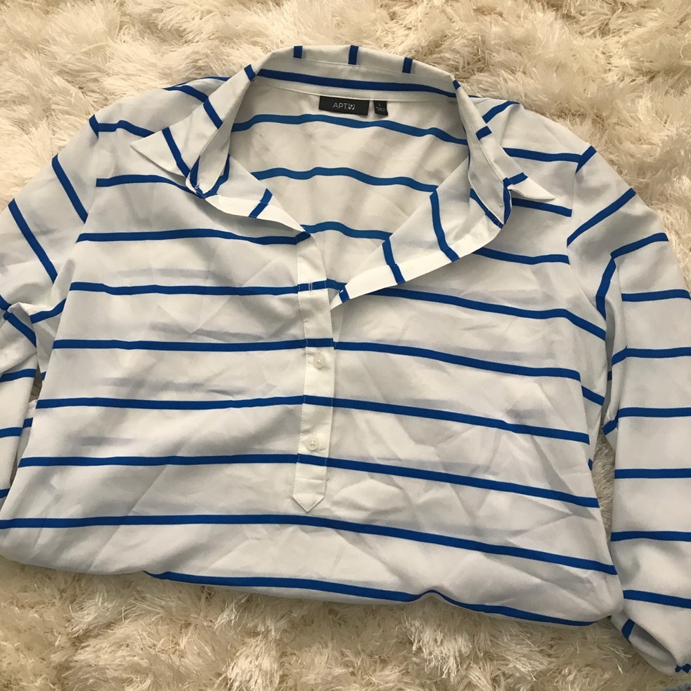 Striped “High-Low” Top - Picture 1 of 4